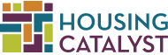 Housing Catalyst logo with geometric shapes in orange, yellow, teal, and purple to the left of the words "Housing Catalyst" in teal and purple text.