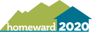 Homeward 2020 logo with stylized green mountain and blue house graphic, and white “homeward” text beside bold white “2020” on a blue background.