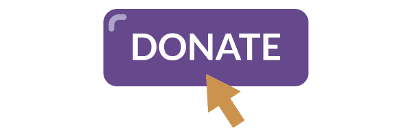 A purple button labeled "DONATE" with a gold cursor pointer hovering over it.