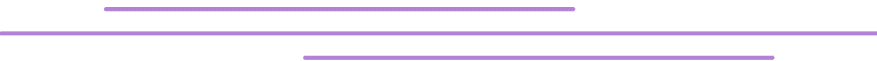 Three horizontal purple lines of varying lengths and thicknesses are evenly spaced on a white background.