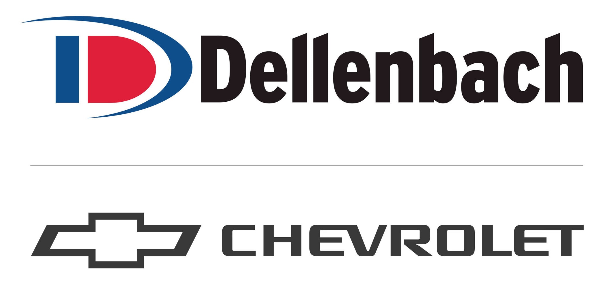 Dellenbach logo with stylized "D" above the Chevrolet bowtie logo and the word "Chevrolet" in bold letters.