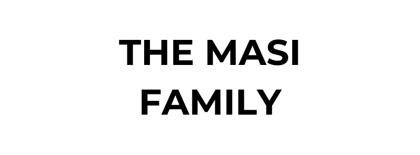 Black text on a white background reads, "THE MASI FAMILY" in bold, uppercase letters, centered on the image.