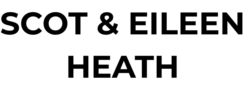 Black text on a white background reads "SCOT & EILEEN HEATH" in bold, uppercase letters.