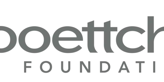 Boettcher Foundation logo featuring a geometric, red and orange abstract icon to the left of the foundation's name in gray lowercase letters.